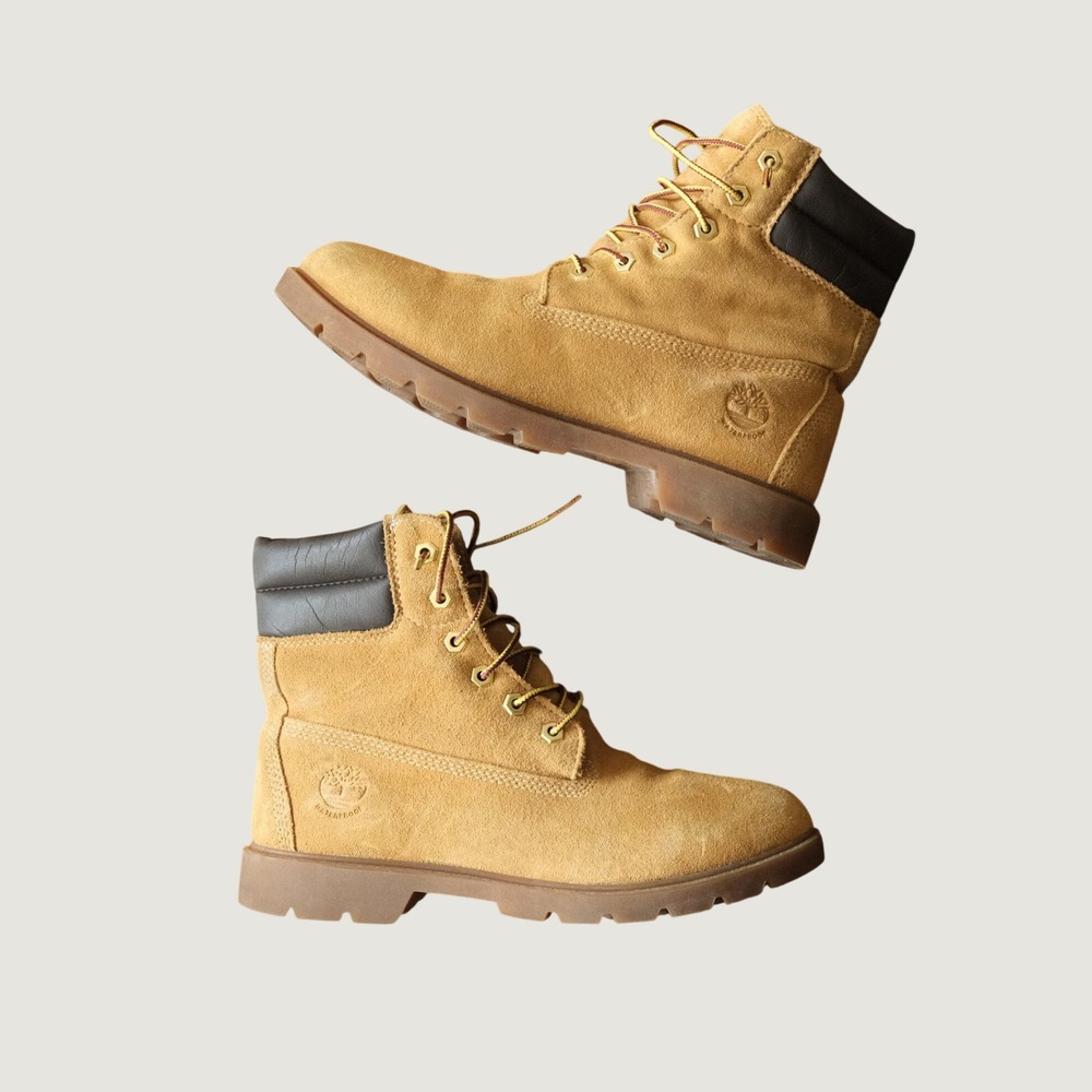 Timberland 6 Inch Premium Waterproof Boot Wheat Suede PrimaLoft Size 8.5 A1TXQ